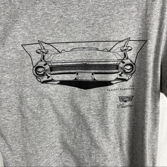 Grey Cotton/Polyester Cadillac S/S T-shirt - Picture 3 of 7